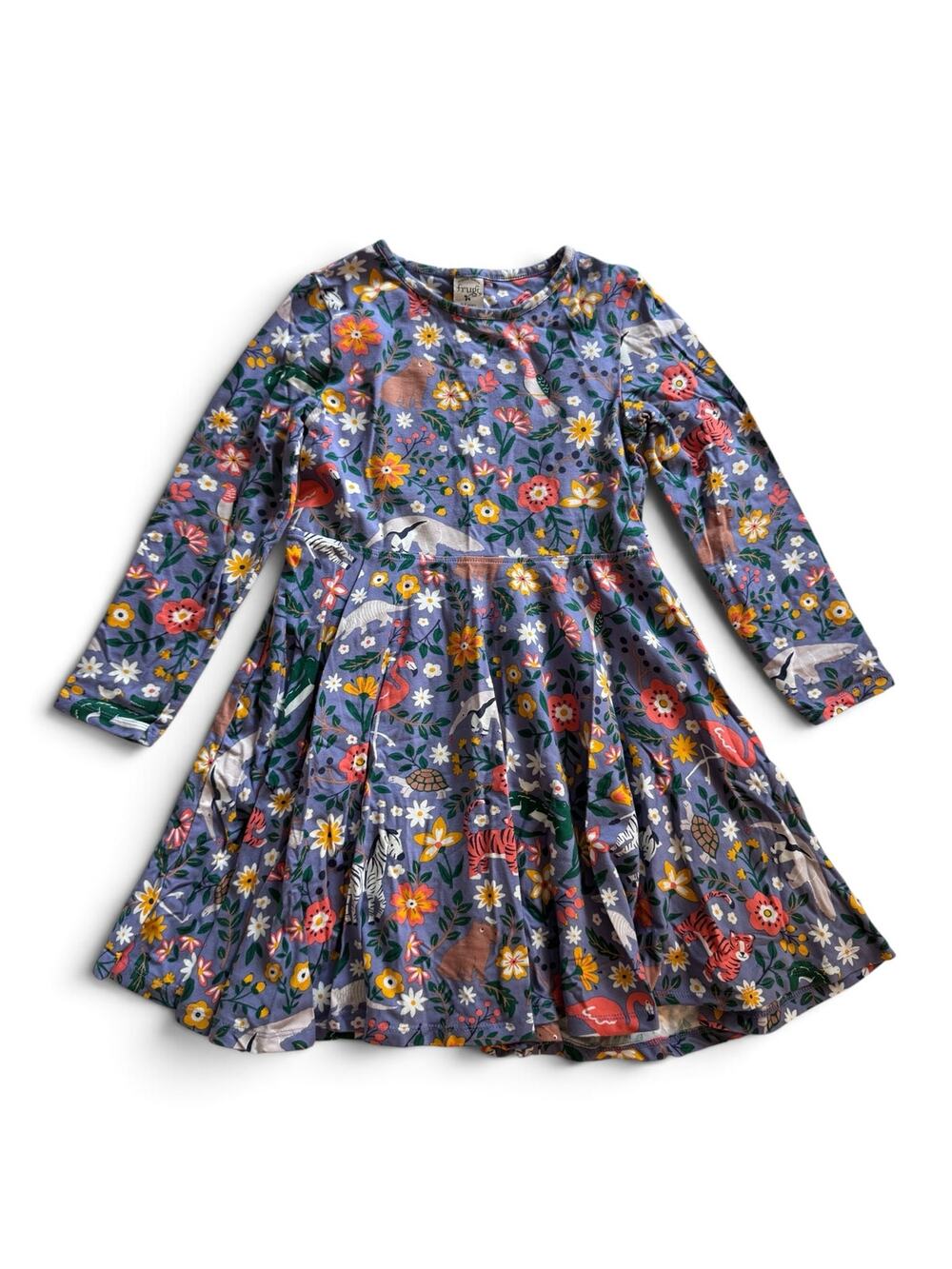 Frugi organic rainforest friends skater dress